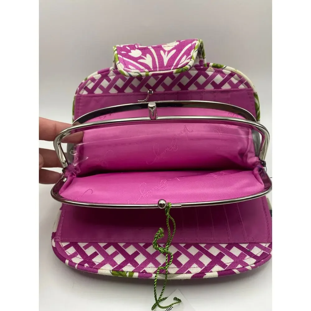 Vera Bradley Kiss 'n Snap Wallet Julep Tulip NWT Retired Floral Kisslock Clutch